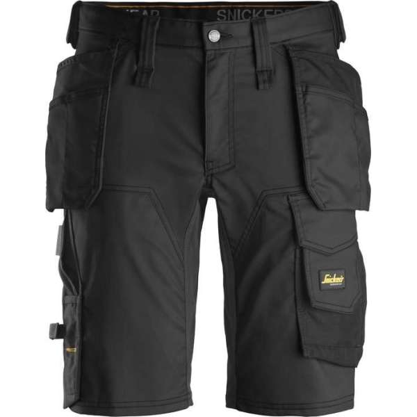 Snickers Korte Broek AllroundWork Stretch Holsterzakken 6141 - Mannen - Zwart - 64 Snickers Korte Broek AllroundWork Stretch Holsterzakken 6141 - Mannen - Zwart - 64