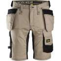 Snickers Korte Broek AllroundWork Stretch Holsterzakken 6141 - Mannen - Khaki/Zwart - 52