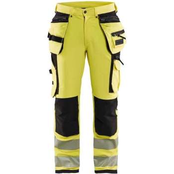 High Visibility Werkbroek 1997 met 4-Weg Stretch High Vis Geel/Zwart - Maat 48