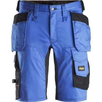 Snickers Korte Broek AllroundWork Stretch Holsterzakken 6141 - Mannen - Kobaltblauw/Zwart - 52