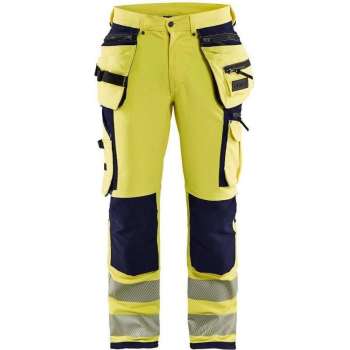 High Visibility Werkbroek 1997 met 4-Weg Stretch High Vis Geel/Marineblauw - Maat 54