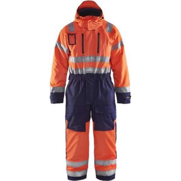 Blaklader Winteroverall High Vis - High Vis Oranje/Marineblauw - D100