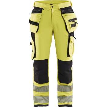 High Visibility Werkbroek 1997 met 4-Weg Stretch High Vis Geel/Zwart - Maat 152