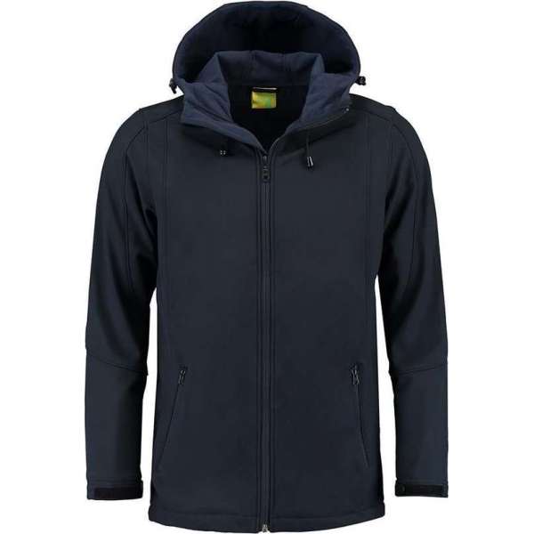 L&S Jas Capuchon Softshell Heren - Mannen - Dark Navy - 3XL L&S Jas Capuchon Softshell Heren - Mannen - Dark Navy - 3XL