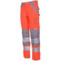 Planam Plaline H-vis werkbroek (5610) - Fluor oranje | Grijs - 62