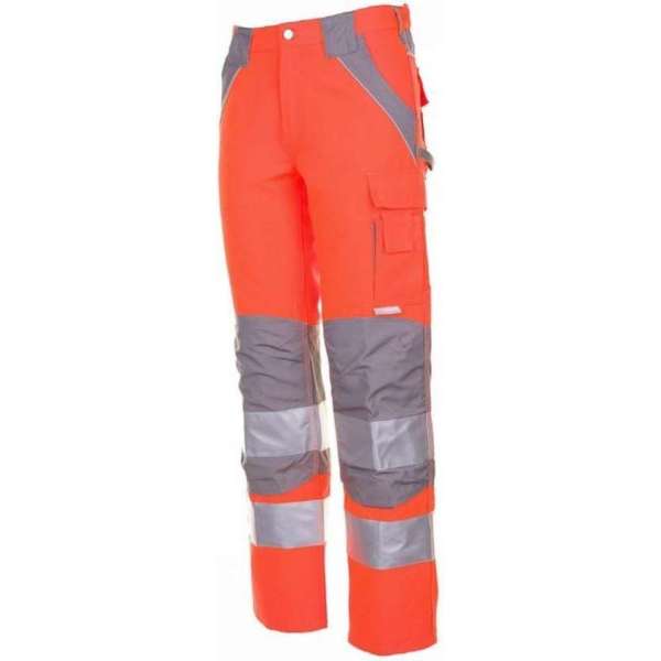 Planam Plaline H-vis werkbroek (5610) - Fluor oranje | Grijs - 62 Planam Plaline H-vis werkbroek (5610) - Fluor oranje | Grijs - 62