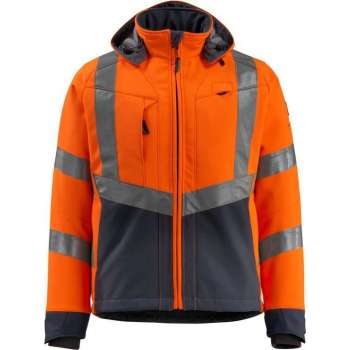 Mascot softshell Blackpool fluororanje/donkermarine