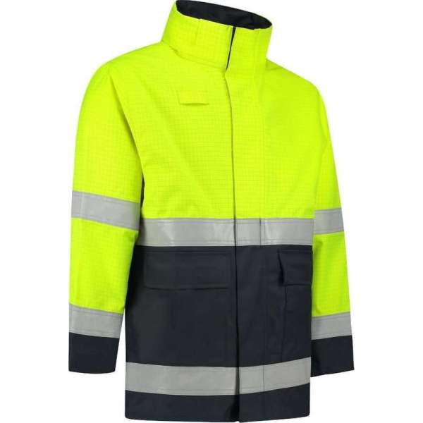 Dapro Access Multinorm Regenjas - Maat S - Marineblauw/Hi-Vis Geel - Vlamvertragend , antistatisch en chemicaliën resistent Dapro Access Multinorm Regenjas - Maat S - Marineblauw/Hi-Vis Geel - Vlamvertragend , antistatisch en chemicaliën resistent
