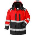 Fristads winterparka 4036 fluorrood/zwart