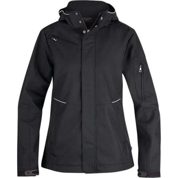 Texstar WJ80 Hooded Softshell 3-L-Zwart-XXL
