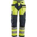 Snickers FlexiWork HV Werkbroek+ holsterzakken kl 2 6932 -  - Geel/Navy - 48