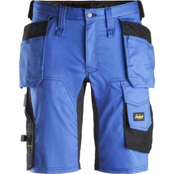 Snickers Korte Broek AllroundWork Stretch Holsterzakken 6141 - Mannen - Kobaltblauw/Zwart - 44