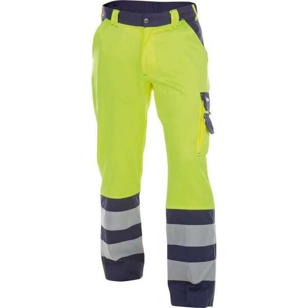 DASSY Lancaster Reflecterende Werkbroek Geel/Donkerblauw DASSY Lancaster Reflecterende Werkbroek Geel/Donkerblauw