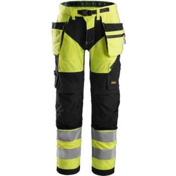 Snickers FlexiWork HV Werkbroek+ holsterzakken kl 2 6932 -  - Geel/Zwart - 52