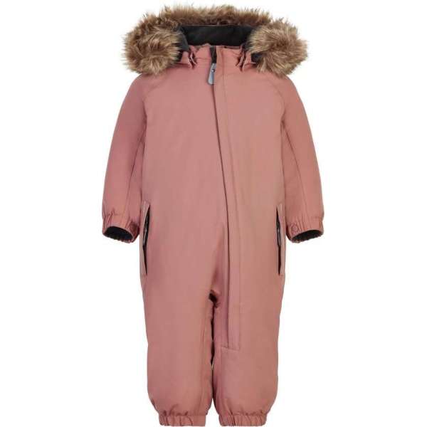 Color Kids - Coverall sneeuwpak met imitatiebont voor baby's - Colorblock - Roze - maat 74cm Color Kids - Coverall sneeuwpak met imitatiebont voor baby's - Colorblock - Roze - maat 74cm