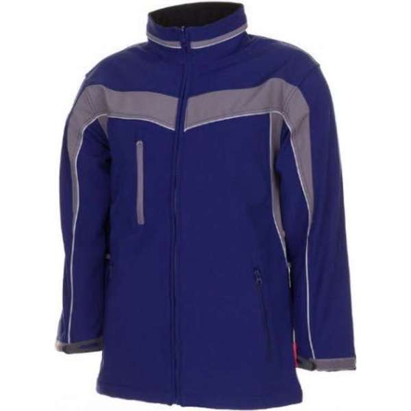 Planam softshell jas Plaline (2700) - Blauw | Grijs - XXXL