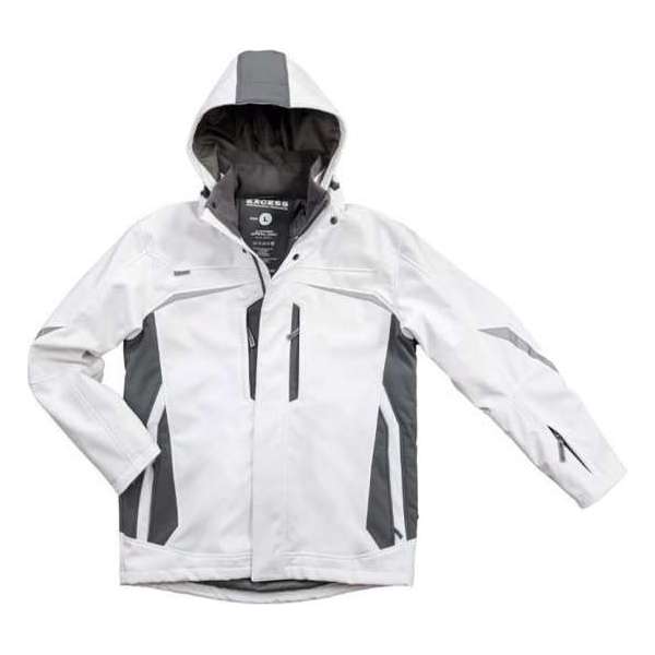Excess Softshell winterjack Champ (318) - Wit | Donkergrijs - S Excess Softshell winterjack Champ (318) - Wit | Donkergrijs - S