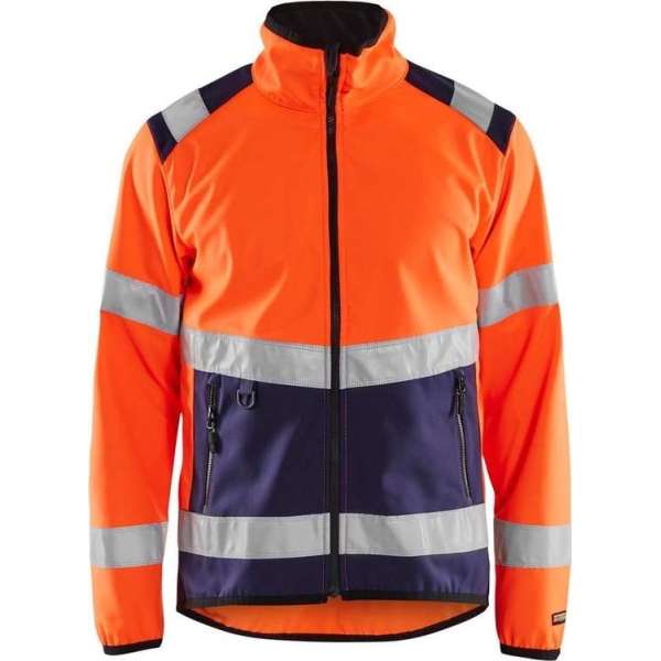 Blåkläder 4877-2516 Softshell jack High Vis Oranje/Marineblauw maat XXL Blåkläder 4877-2516 Softshell jack High Vis Oranje/Marineblauw maat XXL
