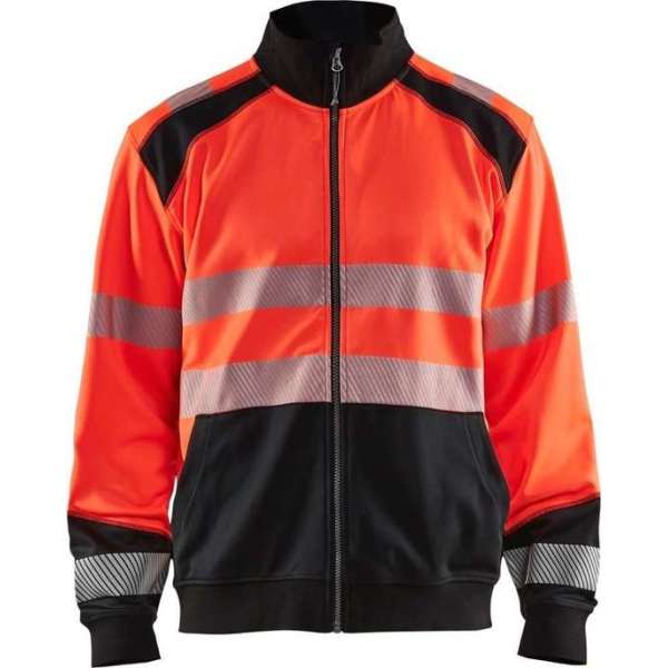 Blaklader Sweatshirt hele rits High Vis - High Vis Rood/Zwart - 3XL Blaklader Sweatshirt hele rits High Vis - High Vis Rood/Zwart - 3XL