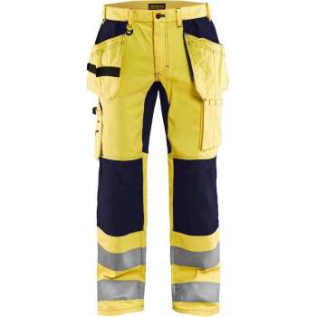 Blaklader Werkbroek met stretch High Vis - High Vis Geel/Marineblauw - C54