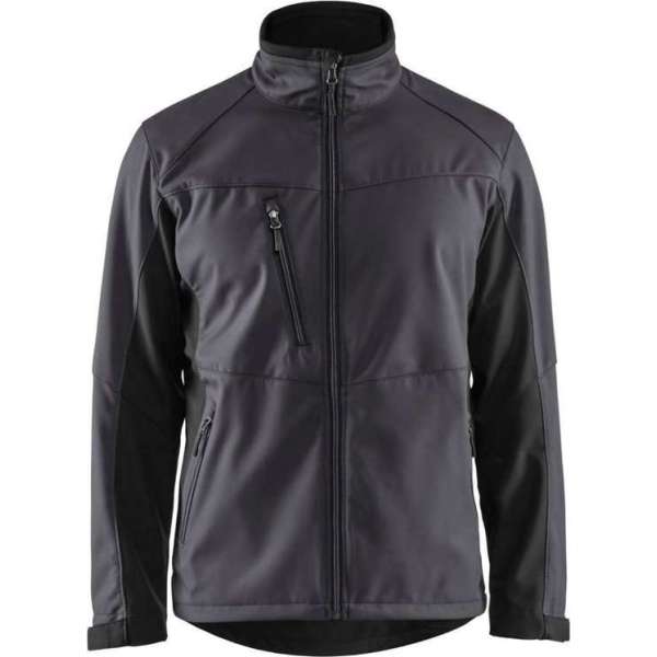 Blaklader Softshell Jack 4950-2516 - Mannen - Grijs/Zwart - XXL Blaklader Softshell Jack 4950-2516 - Mannen - Grijs/Zwart - XXL