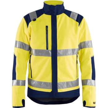 Blåkläder 4888-2524 Fleecejack High Vis Geel/Marineblauw maat L