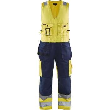Blåkläder 2653-1804 Amerikaanse overall High Vis Geel/Marineblauw maat D116