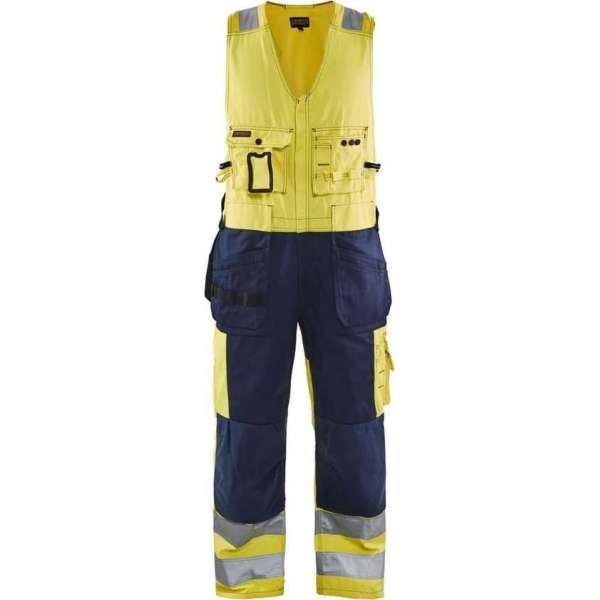 Blåkläder 2653-1804 Amerikaanse overall High Vis Geel/Marineblauw maat D116 Blåkläder 2653-1804 Amerikaanse overall High Vis Geel/Marineblauw maat D116