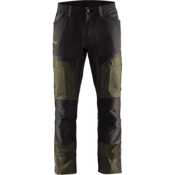 Blaklader Service werkbroek met stretch - Groen/Zwart - D92 Blaklader Service werkbroek met stretch - Groen/Zwart - D92
