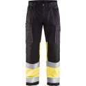Blaklader Werkbroek met stretch High Vis - Zwart/High Vis Geel - C154