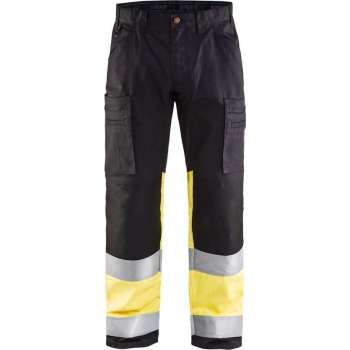 Blaklader Werkbroek met stretch High Vis - Zwart/High Vis Geel - C154
