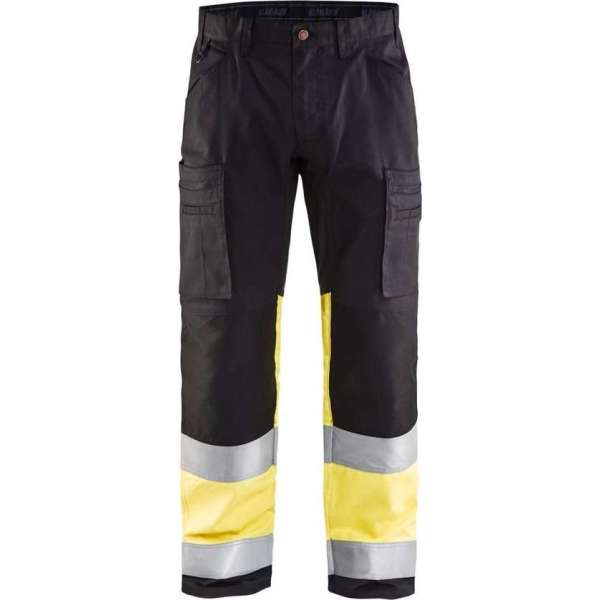 Blaklader Werkbroek met stretch High Vis - Zwart/High Vis Geel - C154 Blaklader Werkbroek met stretch High Vis - Zwart/High Vis Geel - C154