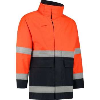 Dapro Access Multinorm Regenjas - Maat 2XL - Marineblauw/Hi-Vis Oranje - Vlamvertragend , antistatisch en chemicaliën resistent