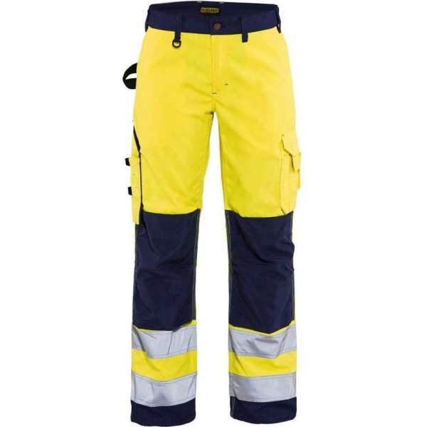 Blåkläder 7155-1811 Dames werkbroek High Vis zonder spijkerzakken Geel/Marineblauw maat 46 Blåkläder 7155-1811 Dames werkbroek High Vis zonder spijkerzakken Geel/Marineblauw maat 46