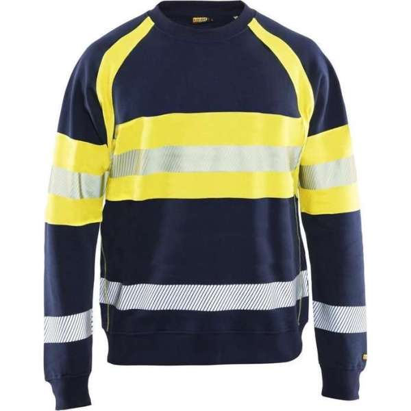 Blåkläder 3459-1760 Multinorm sweatshirt Marineblauw/Geel maat 4XL Blåkläder 3459-1760 Multinorm sweatshirt Marineblauw/Geel maat 4XL