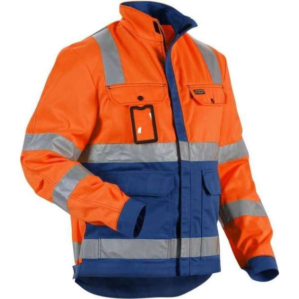 Blåkläder 4023-1804 Jack Ongevoerd High Vis Oranje/Korenblauw maat S Blåkläder 4023-1804 Jack Ongevoerd High Vis Oranje/Korenblauw maat S
