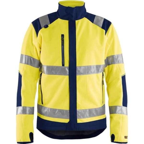 Blåkläder 4888-2524 Fleecejack High Vis Geel/Marineblauw maat XL Blåkläder 4888-2524 Fleecejack High Vis Geel/Marineblauw maat XL