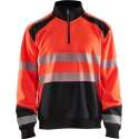Blaklader Sweatshirt halve rits High Vis - High Vis Rood/Zwart - XL