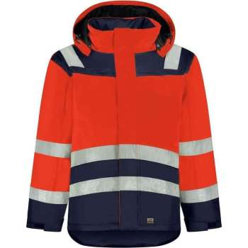 Tricorp Midi Parka High Vis Bicolor 403023 - Mannen - Rood/Ink - S