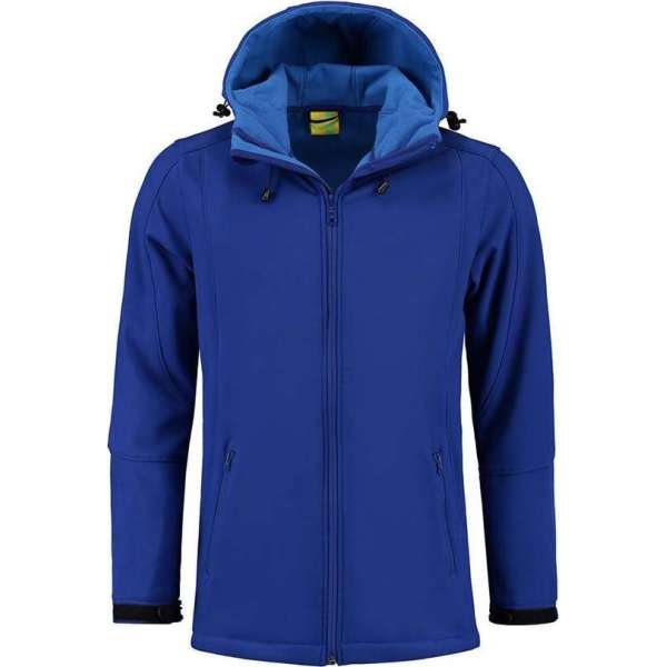 L&S Jas Capuchon Softshell Heren - Mannen - Kobalt Blauw - 3XL L&S Jas Capuchon Softshell Heren - Mannen - Kobalt Blauw - 3XL