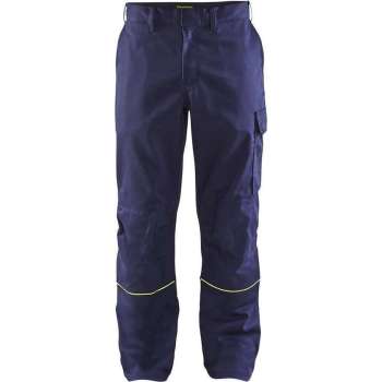 Blåkläder 1701-1501 Lasbroek Marineblauw/Geel maat 150