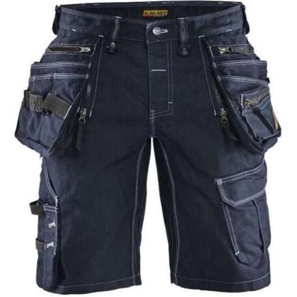 Blaklader Korte Werkbroek Jeans Stretch X1900 1992-1141 - Mannen - Navy/Zwart - 60 Blaklader Korte Werkbroek Jeans Stretch X1900 1992-1141 - Mannen - Navy/Zwart - 60