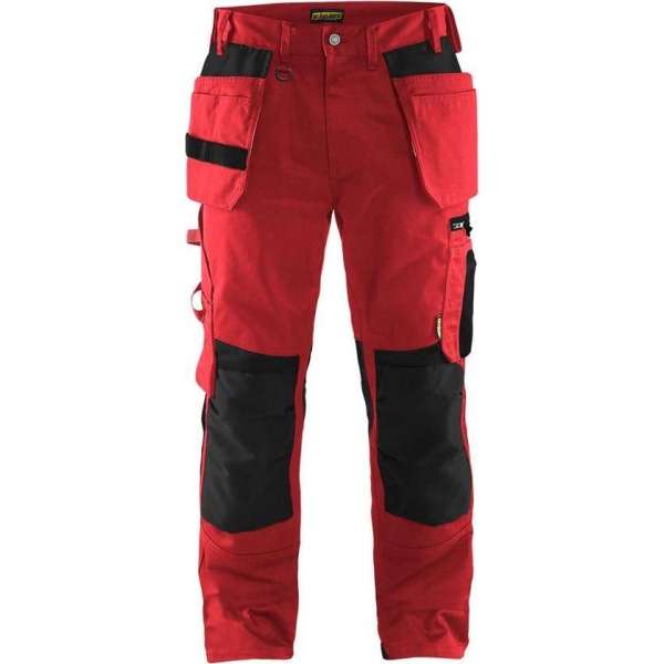 Blaklader Werkbroek met spijkerzakken - Rood/Zwart - C156 Blaklader Werkbroek met spijkerzakken - Rood/Zwart - C156