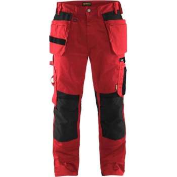 Blaklader Werkbroek met spijkerzakken - Rood/Zwart - D96