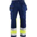 Blaklader High Vis werkbroek met stretch - Marine/High Vis Geel - C52