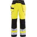 Blåkläder 7156-1811 Dames werkbroek High Vis met spijkerzakken Geel/Zwart maat 50