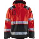 Blåkläder 4987-1987 Shell jack High Vis ongevoerd Rood/Zwart maat XL