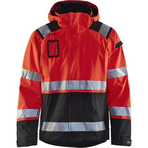 Blåkläder 4987-1987 Shell jack High Vis ongevoerd Rood/Zwart maat XL Blåkläder 4987-1987 Shell jack High Vis ongevoerd Rood/Zwart maat XL