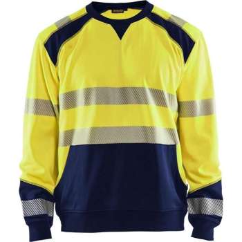 Blaklader Sweatshirt High Vis - High Vis Geel/Marineblauw - XS