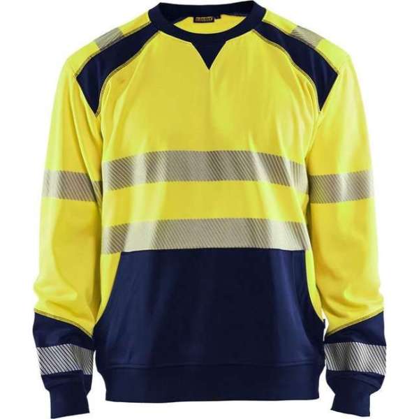 Blaklader Sweatshirt High Vis - High Vis Geel/Marineblauw - XS Blaklader Sweatshirt High Vis - High Vis Geel/Marineblauw - XS